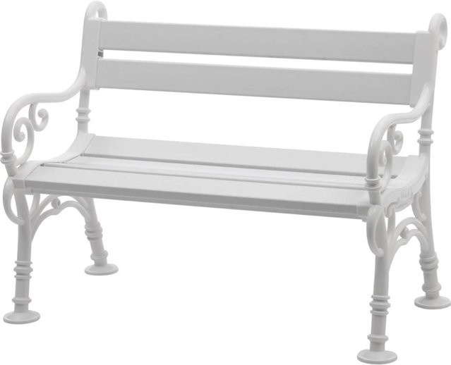PROREGAL Gartenbank Curacao 2 Sitzer in Weiß aus UV-beständigem Witterungskunststoff, H x B x T: 85 x 115 x 60 cm - Bild 1