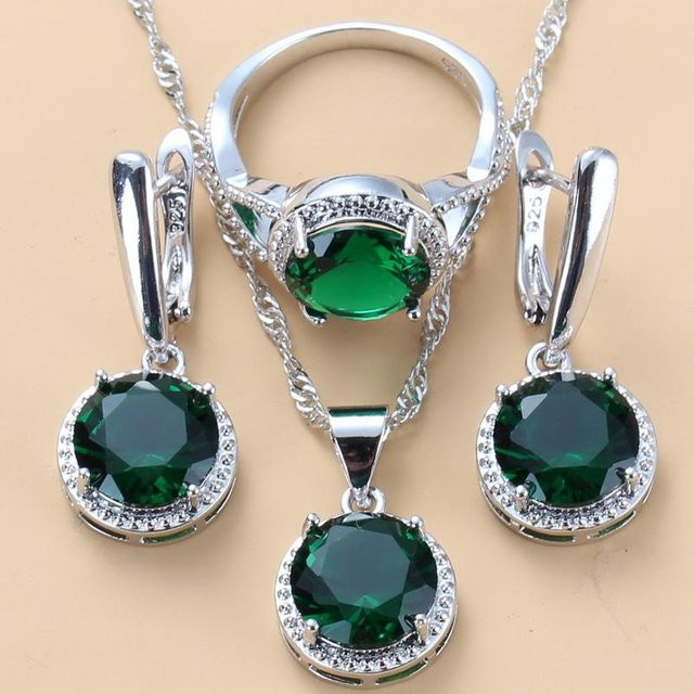 Schmuck-Set Damen, Vintage, Gold, Silber, Zirkonia - Bild 1