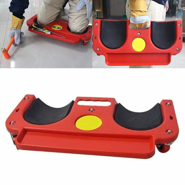 Rollender Knieschoner Creeper in Rot für Fliesenarbeiten und Bodenbau, B/T/H: 50,3 x 25,8 x 9,0 cm - Bild 1