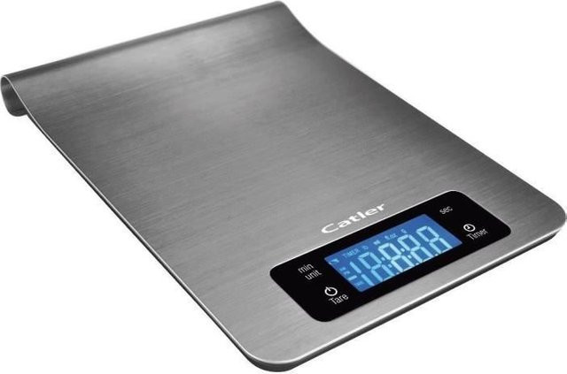 Digitale Küchenwaage Catler KS 4010 aus Edelstahl in Silber mit Digitalanzeige - Bild 1