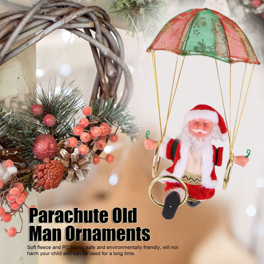 TOPINCN Weihnachtsschmuck Fallschirm-Anhänger mit Santa-Motiv in Mehrfarbig - Bild 2