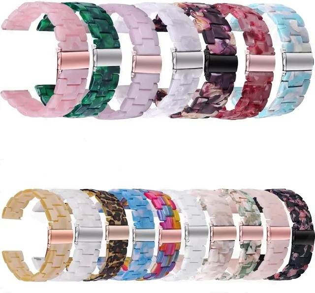 QCTOG Uhrenarmband Kunststoff, Transparentes Harz, Weiß, Unisex - Bild 1