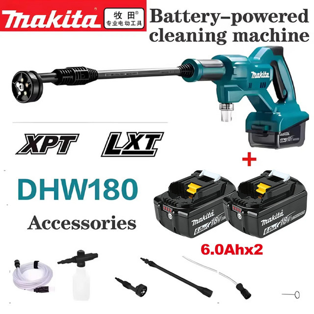 Makita DHW180 Hochdruck-Autowaschpistole mit 5 Sprühmodi, Akku-Außenreiniger in Petrol - Bild 1