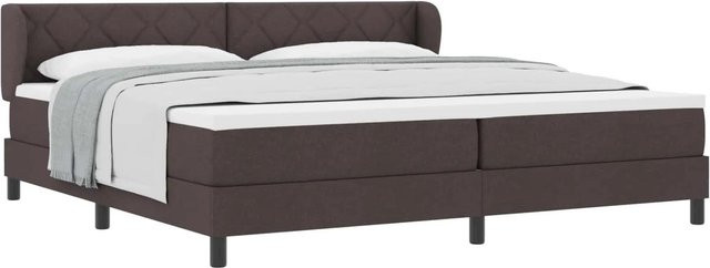 vidaXL Boxspringbett mit Matratze und Taschenfederkern in Dunkelbraun, B/T: 200 x 200 cm - Bild 1