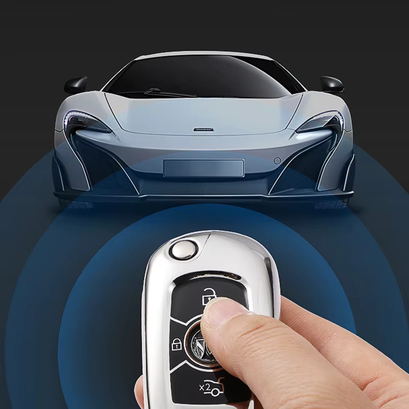JAMEO AUTO TPU Auto Flip Schlüssel Schutzhülle für Opel Vauxhall Astra K Corsa E und Buick Verano Encore GX GL6, Farbe: Silber - Bild 2