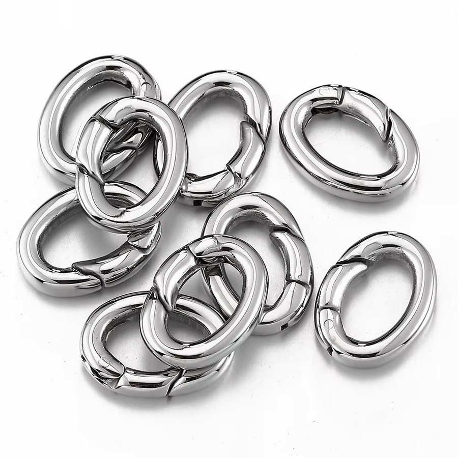 MOONMADE Karabiner Federverschluss, ovaler Ring, Edelstahl - Bild 2