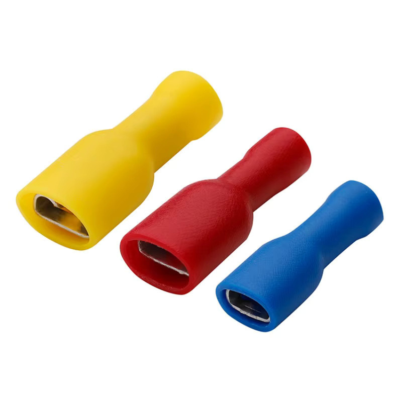 ELECAPITAL 50er Set Isolierte Spaten-Crimp-Terminals Blau, 6,3mm Weibliche Kabelverbinder für Schnelle Drahtverbindungen - Bild 2