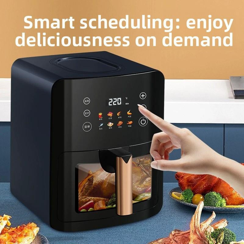 Nest & Nook Intelligente Heißluftfritteuse mit Touchscreen, multifunktionaler elektrischer Ofen ohne Öl, Schwarz, 5 l - Bild 6