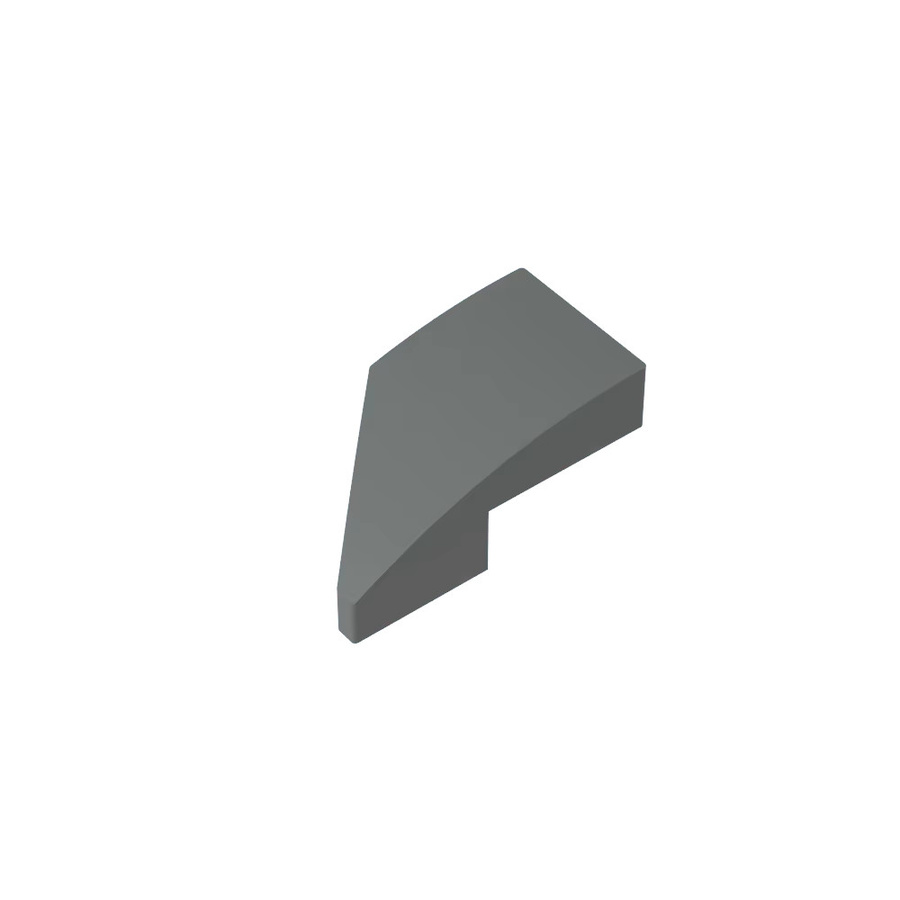 Gobricks GDS-1492 Slope Curved 2 x 1 mit Noppenkerbe rechts, Bausteine - Bild 2