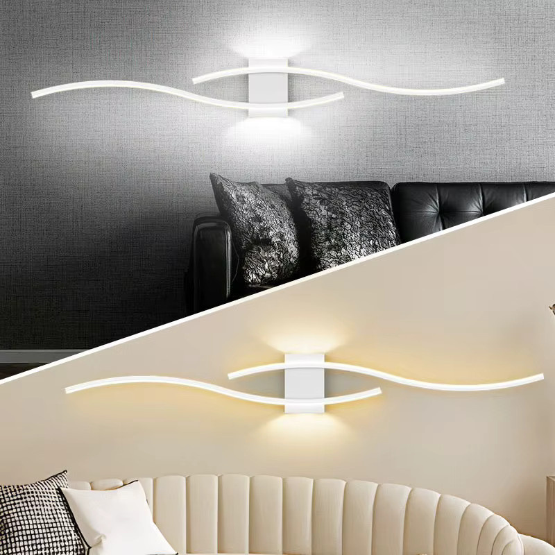 Vikotou Nordic LED Wandleuchte aus Aluminium in Silber für Küche, Esszimmer und Flur - Bild 1