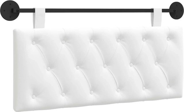 vidaXL Wandmontiertes Polsterpaneel in Weiß, Modernes Stoffdesign für Schlafzimmer und Esszimmer, B/H/T: 110 x 55 x 7 cm - Bild 1