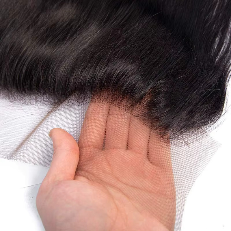 GloTress Lace Frontal und Closure Set, 13x6 und 4x4, brasilianisches Virgin Remy Echthaar, 8-22'' - Bild 2