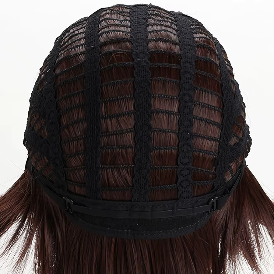 BOBO-Kopf Damenperücke, kurzes Haar, gefärbter Pony, synthetisch - Bild 6
