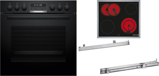 Bosch Herdset HND671OS63 bestehend aus Backofen und Kochfeld in Schwarz und Edelstahl - Bild 1