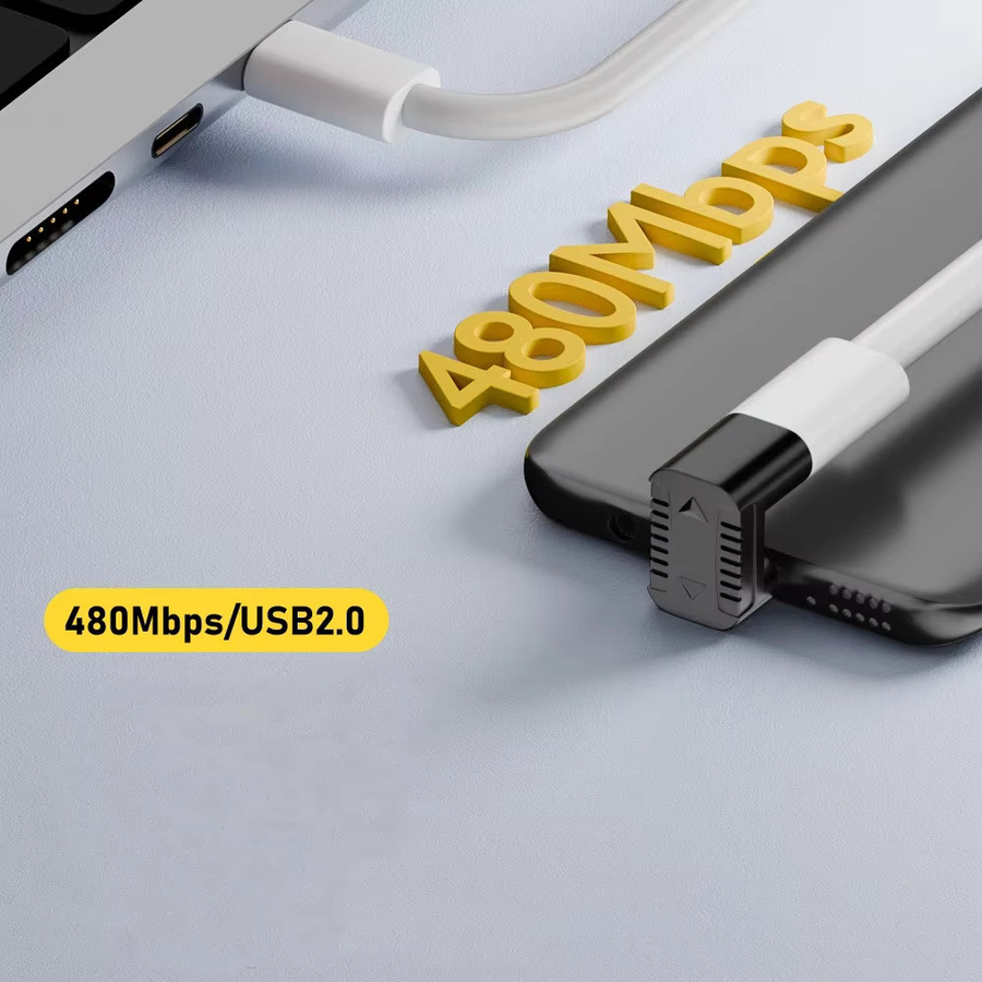 BSN USB-C auf Micro-USB Adapter in U-Form mit 90 Grad Winkel, Schwarz, Ladeanschluss für Android-Smartphones und Tablets - Bild 3
