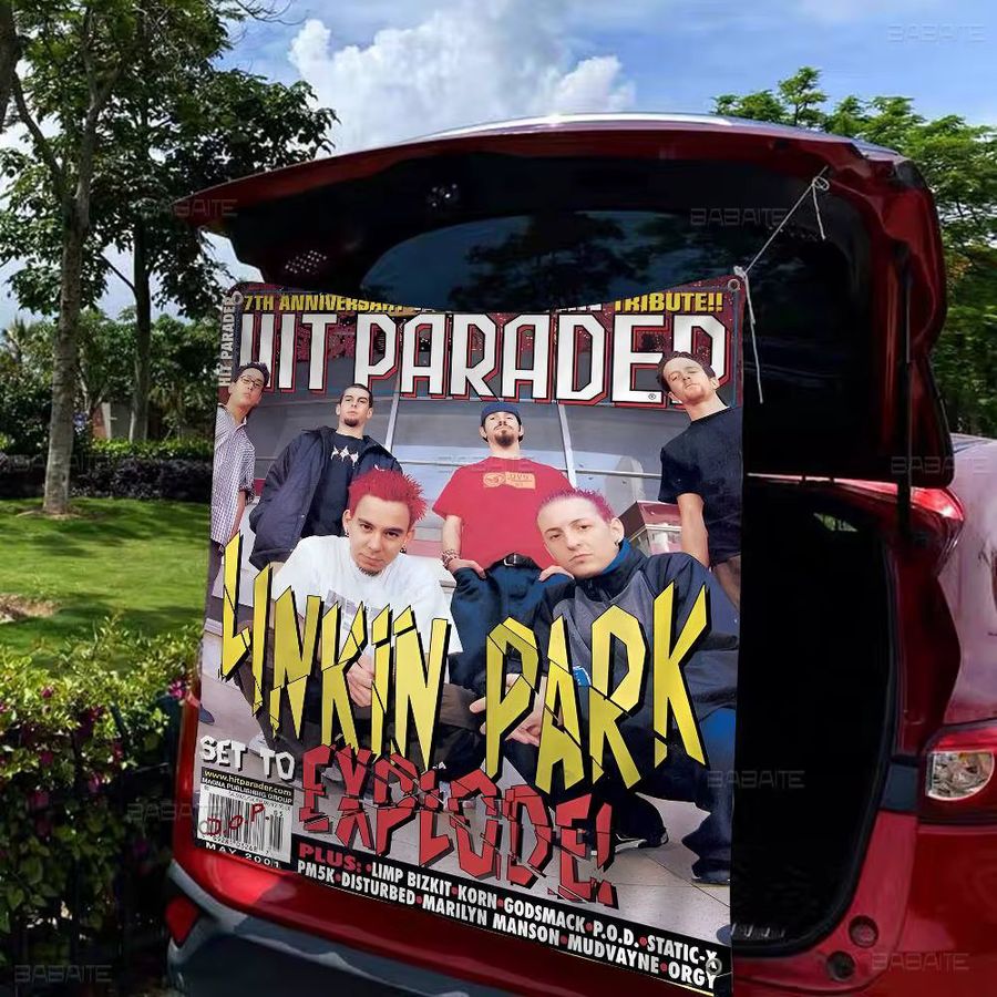 Potdemiel Camping-Flagge Band L-Linkin Cool P-Park mit künstlerischem Banner-Druck - Bild 4