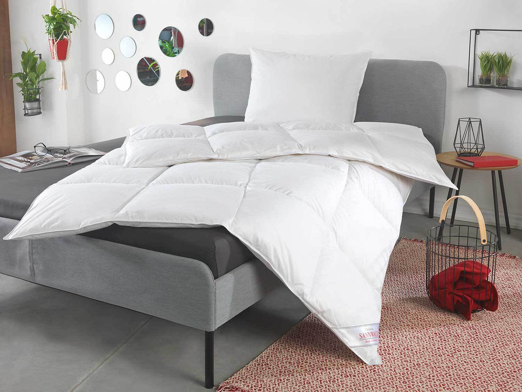 SANNWALD Premium Daunen-Kassettenbettdecke aus Baumwolle, Weiß, B/H: 135 x 200 cm - Bild 2