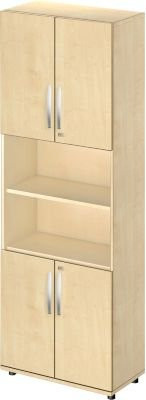 Schäfer Shop Select Kombischrank LOGIN in Ahorn-Dekor mit Türen und Regalfach, B/T/H: 80 x 42 x 224 cm - Bild 1