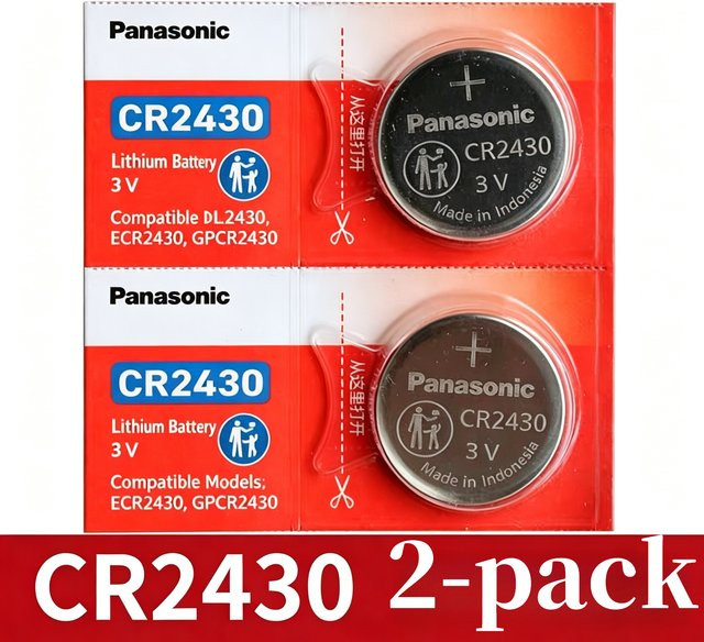 Panasonic CR2430 3V Lithium-Knopfzellenbatterie in Silber für Uhren, Taschenrechner und Autoschlüssel - Bild 1