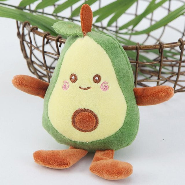 Linyi toy Schlüsselanhänger Avocado Plüschtier, beige, Unisex - Bild 1