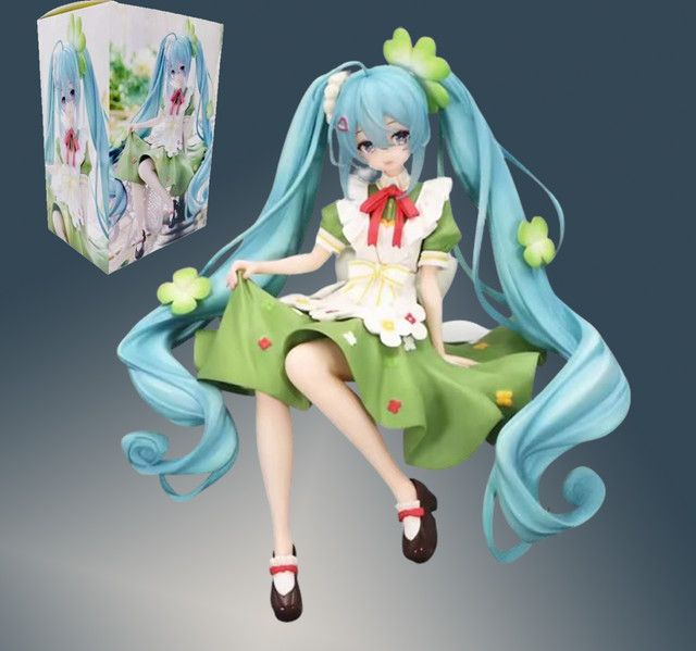 Süße Anime-Figur Feen-Mädchen als sitzende Actionfigur aus PVC, Multicolor, Höhe: 15 cm - Bild 1