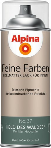 Alpina Farben Sprühlack Feine Farben für Holz, Grün, Satinmatt, 400 ml - Bild 1