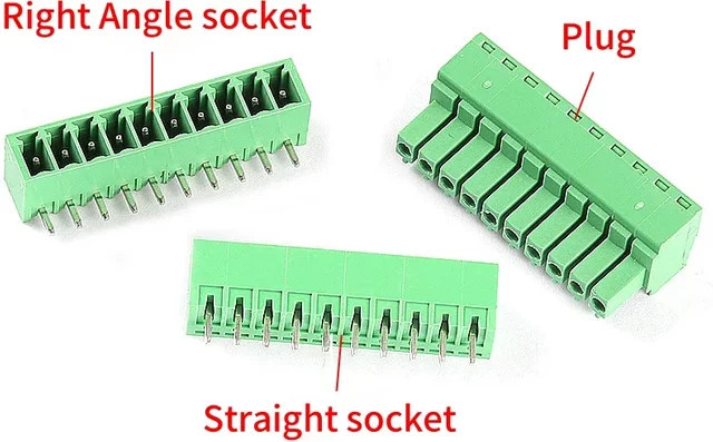 PCB Schraubklemmenblock Anschluss Set mit Pin Header und Buchse in Grün, verschiedene Pitch-Abstände 2,54 mm bis 5,08 mm, 2-16 Pin Auswahl - Bild 1