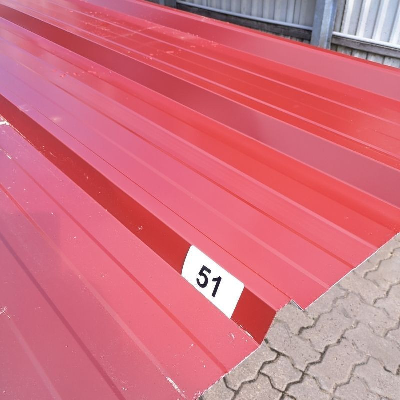 Trapezblech Dach Friedrich von Lien AG 45/333 Rotbraun RAL 8012 Länge: 6,80 m, Menge: 5 Stück - Bild 1