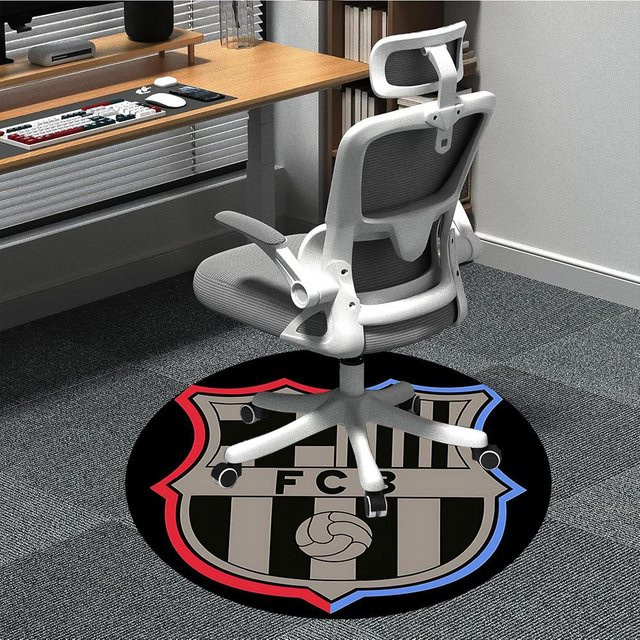 Runder Büroteppich FC Barcelona, Mehrfarbig, Durchmesser: 80 cm - Bild 1