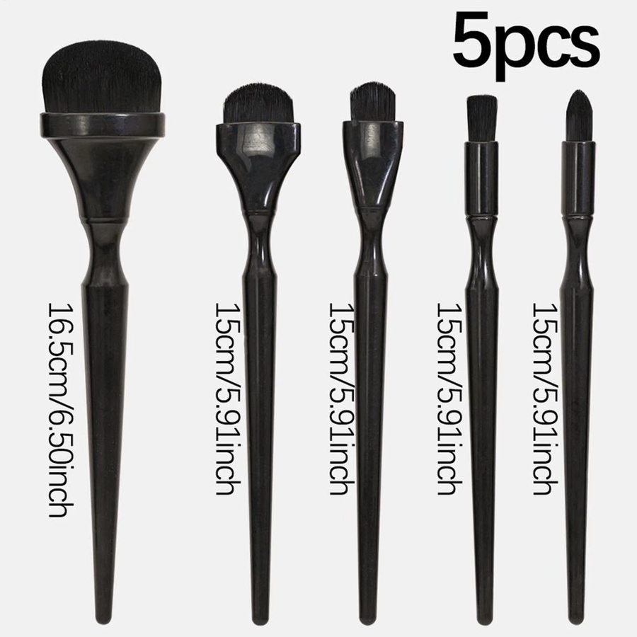 Artsecret 5-teiliges Kohle-Mischpinsel-Set in Schwarz zum Malen, Skizzieren und Zeichnen für Kohle und Tinte - Bild 3