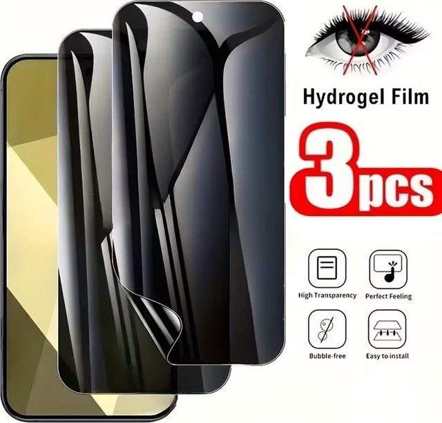 3er-Pack Sichtschutzfolie Hydrogel-Film für Samsung Galaxy A01 A04s A11 A21s A22 A23 A24 A34 A52s A54 A72 A73 A17 A37 A57 transparent - Bild 1
