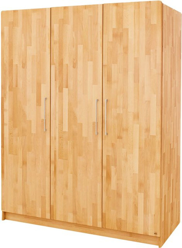 Pinolino Kleiderschrank Natura groß 3-türig aus Buche, Natur/Braun, mit Soft-Close-Technik, B/T/H: 141 x 63 x 182 cm - Bild 2