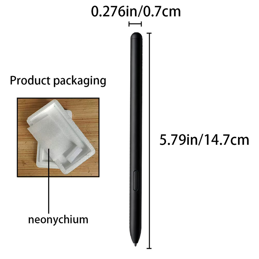 Samsung S Pen Ersatz Stylus für Galaxy Tab S7, S7+, S8, S8+ und S8 Ultra in Schwarz ohne Bluetooth - Bild 2