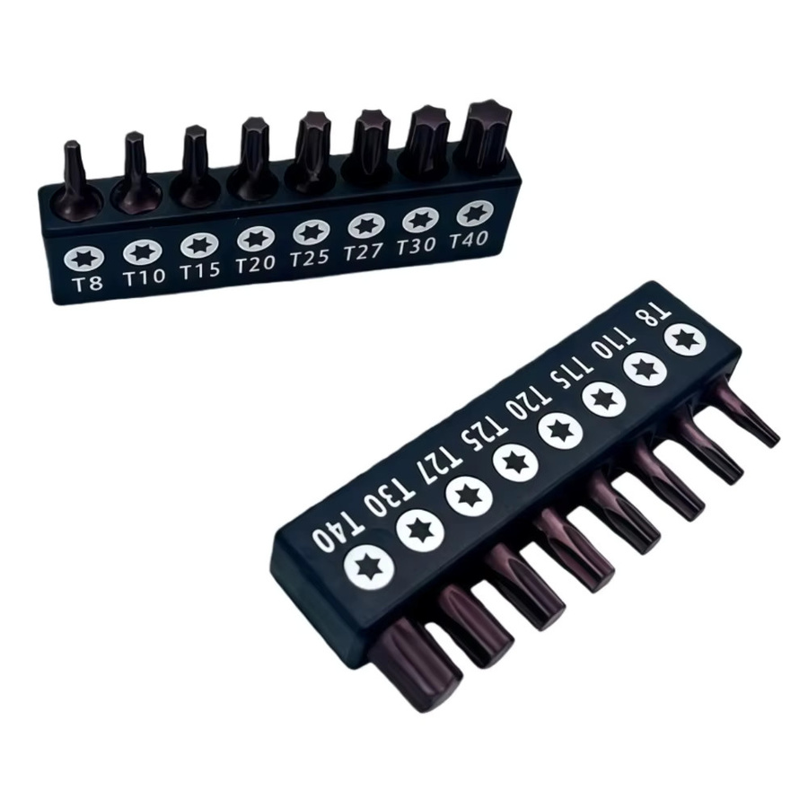 Probon Schraubendreher-Bit-Set aus S2/CR-V in Schwarz mit Kreuz, Sechskant, Torx und Halter für elektrische Schraubendreher, 25 mm - Bild 4