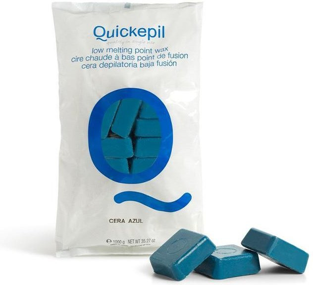 Quickepil Streifenloses Wachs zur Haarentfernung, 1 kg, Blau, Bienenwachs - Bild 1