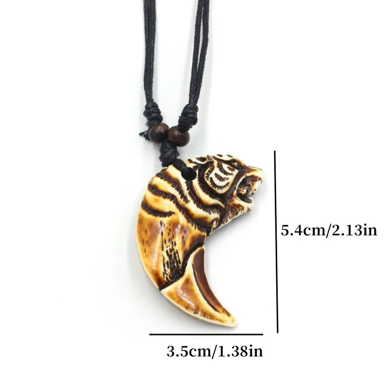 weyena Halskette, Yak Knochen, Drachen Totem, Anhänger, Unisex - Bild 2