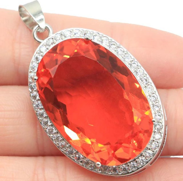 SheCrown Anhänger Silber, Peridot, Citrin, Tansanit, Spessartine-Granat, Zirkonia, Unisex - Bild 1