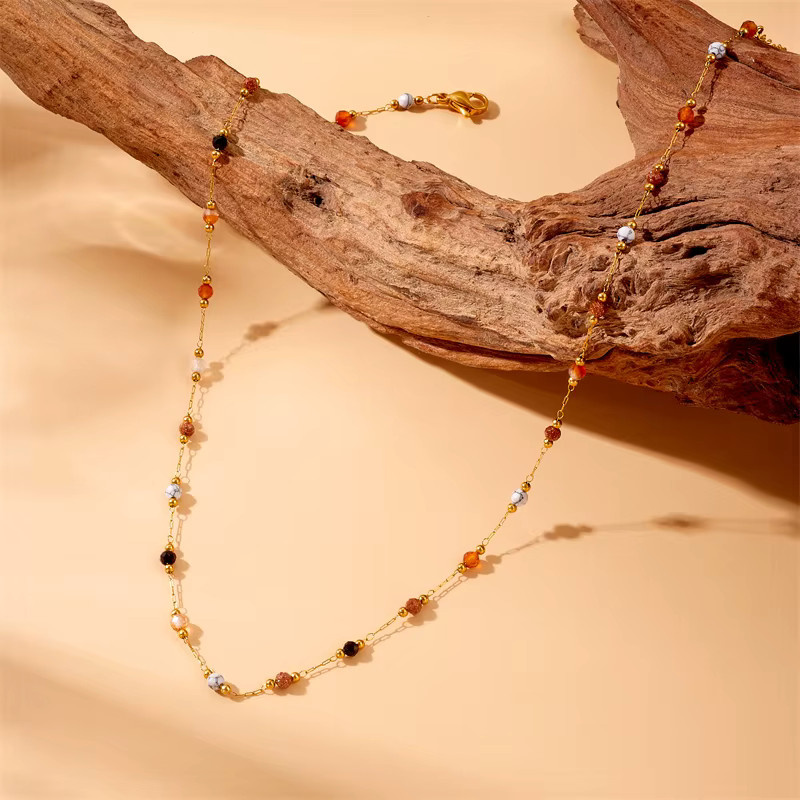 DIEYURO Schmuckset Edelstahl, Perle, Gold, Damen - Bild 3
