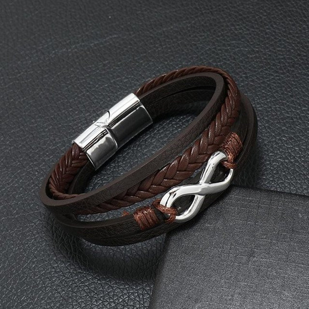 Rui Di Armband, Leder, Schwarz, Vintage, Herren