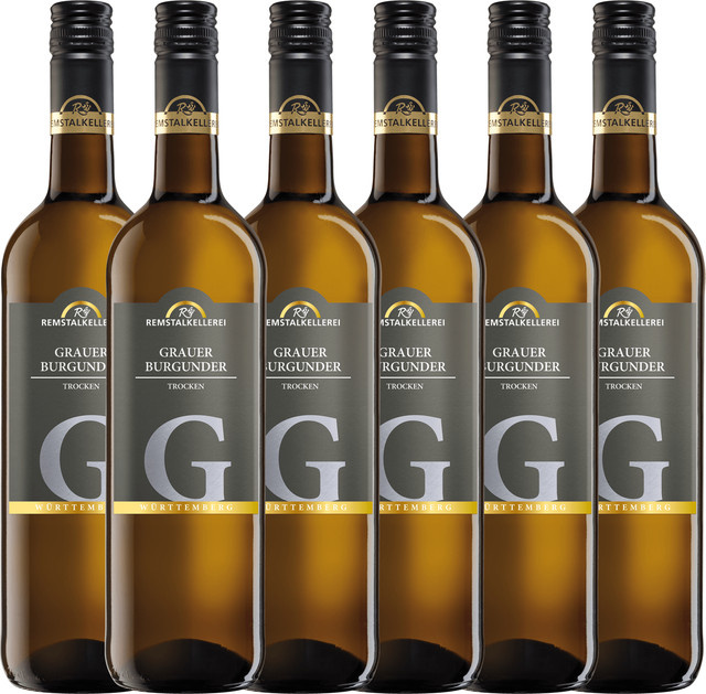 Württembergische WZG Remstal Grauburgunder Qualitätswein trocken 6 x 0,75 l - Bild 1