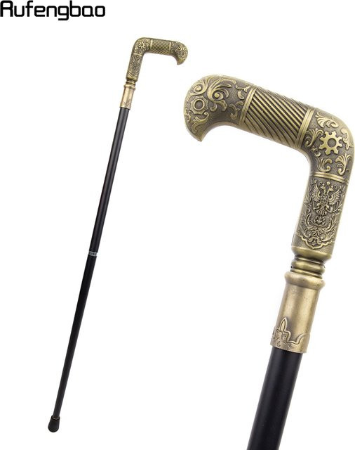 Rufengbao Doppeladler-Zahnrad-Dekorationsstab aus Metall in Gold für Halloween und Cosplay - Bild 1