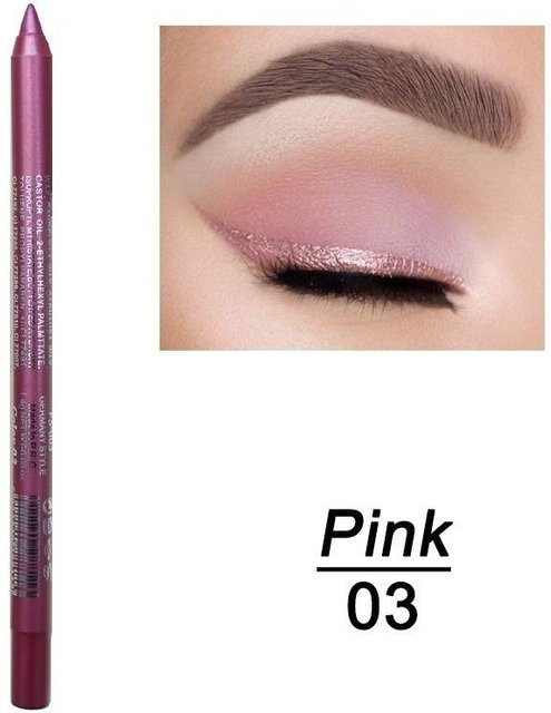 QUEYEA LOVE Eyeliner Pencil, Gel, Schimmernd, rosa - Bild 1