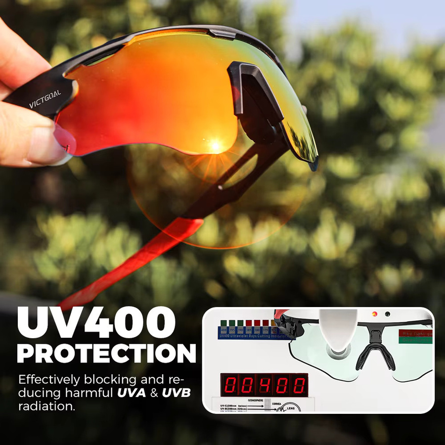 VICTGOAL Sportsonnenbrille Photochrome, Vollrand, Kunststoff, Unisex - Bild 4