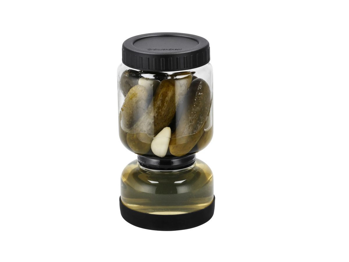 SILVERCREST Flip-Einmachglas zum Fermentieren mit Glasgewichten, transparent, 1 l - Bild 3