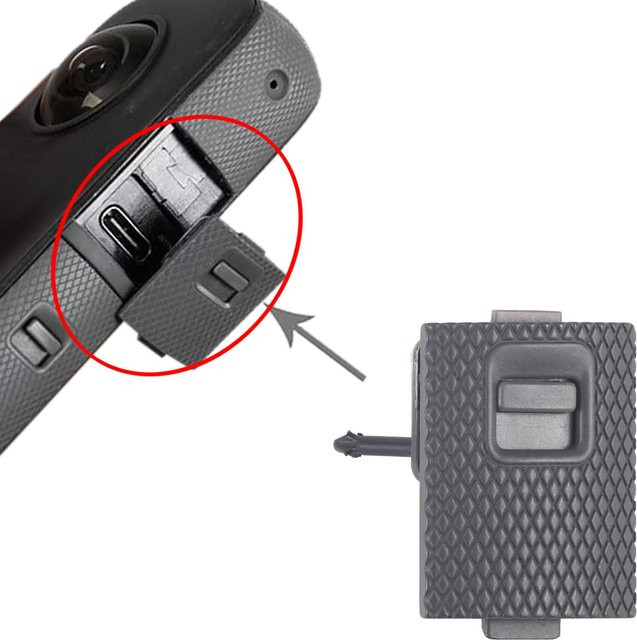Insta360 One X2 Ersatz-USB-C Schutzabdeckung in Schwarz und Grau für die Reparatur deiner Action Camera - Bild 1