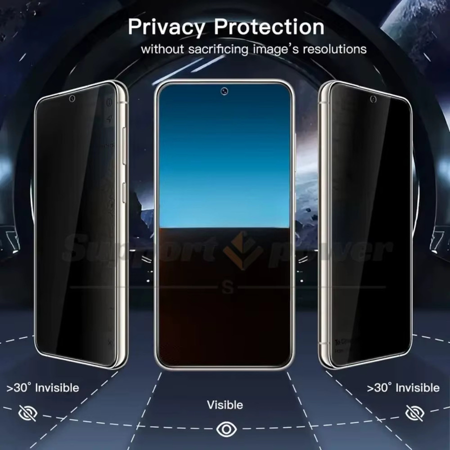 Samsung Anti-Spionage Displayschutz aus gehärtetem Glas für Galaxy S26 Pro S25 Edge S24 S23 FE Plus Ultra, transparent - Bild 2