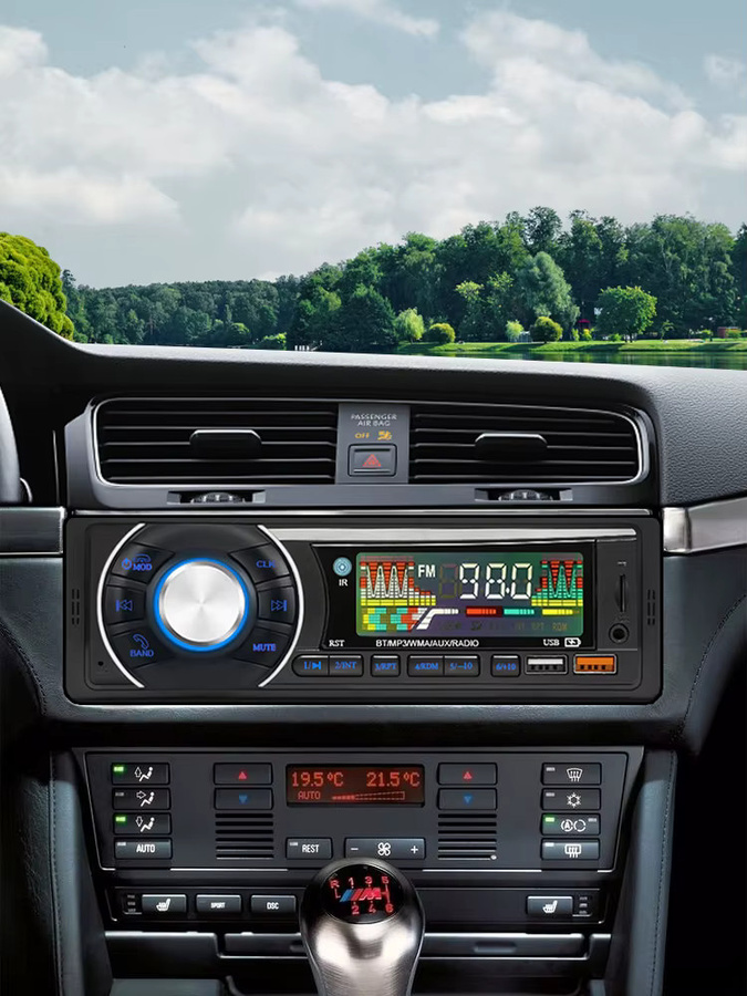 HIPPCRON Autoradio 1DIN mit Bluetooth, FM Empfänger, MP3 Player und Dual USB, AUX sowie TF Karte, Schwarz - Bild 6