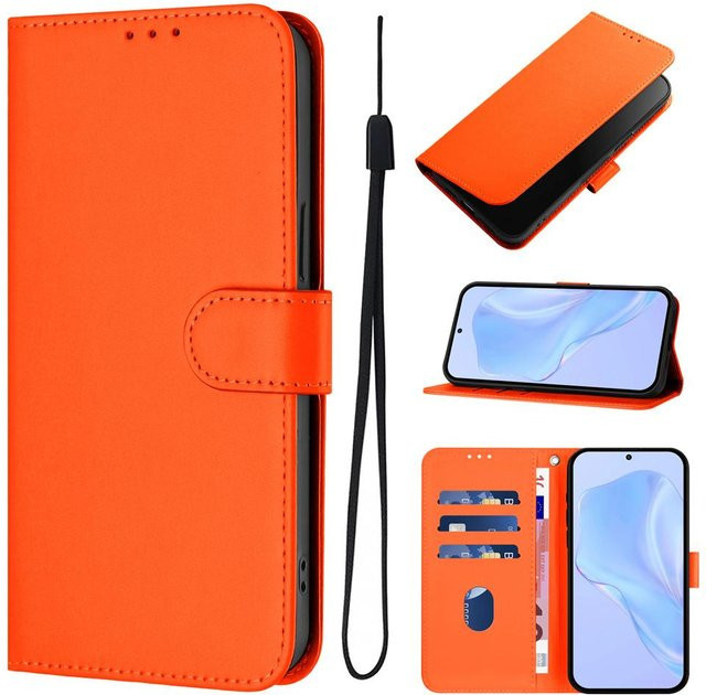 Doogee Note 59 Pro Blade GT Handyhülle aus Leder und TPU in Orange, stoßfeste Brieftasche-Schutzhülle - Bild 1