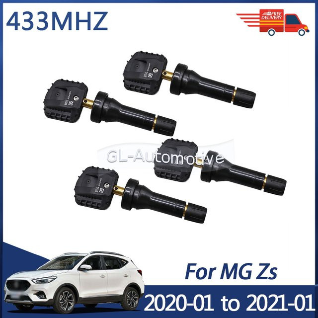 4er-Set GANGLE TPMS Reifendrucksensor für MG ZS 2020-2024, 433MHz, Schwarz - Bild 1