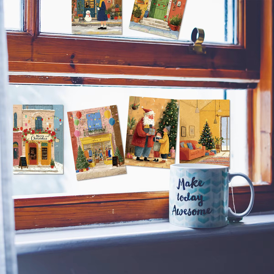 20 Stück PET-Aufkleber-Set von etori life mit niedlichem Hausmuster und Weihnachtsthema in Multicolour für Laptops, Handyhüllen und Kinder - Bild 4